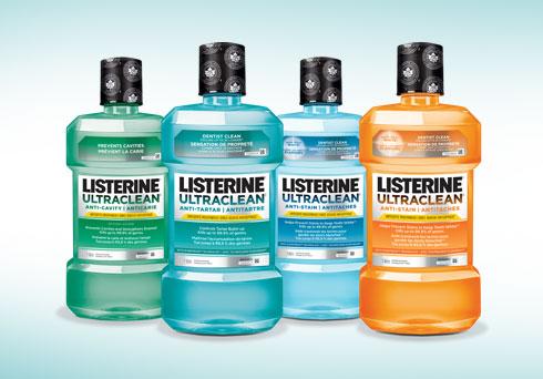 Family shot of LISTERINE® Ultraclean category